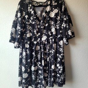 Black floral dress